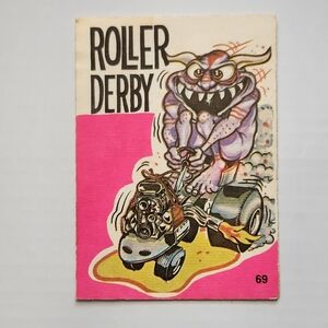 🛼 Vintage 1970 Donruss Oddest Odd Rods - "Roller Derby" #69 🛼